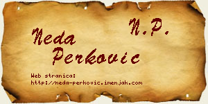 Neda Perković vizit kartica